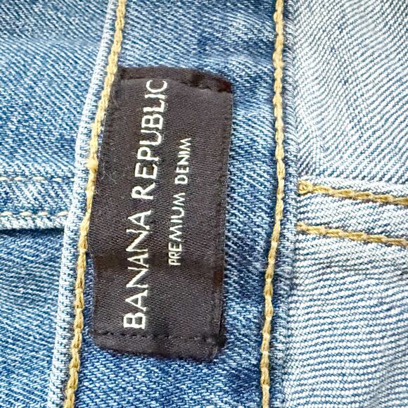 BANANA REPUBLIC | High-Rise Wide Leg Crop Cropped Jeans Denim | Size 34, US 18 - Picture 6 of 9